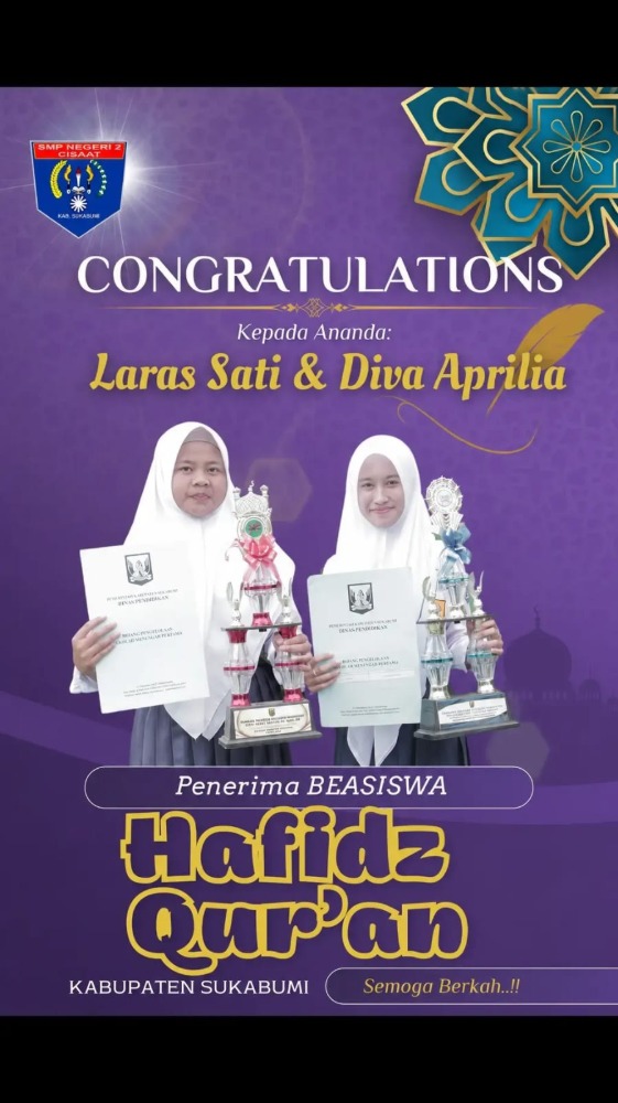 PERAIH BEA SISWA TAHFIDZ KABUPATEN SUKABUMI