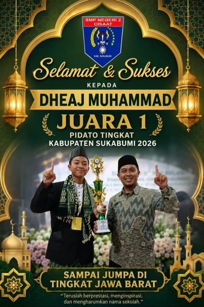 JUARA 1 LOMBA PIDATO TINGKAT KABUPATEN SUKABUMI